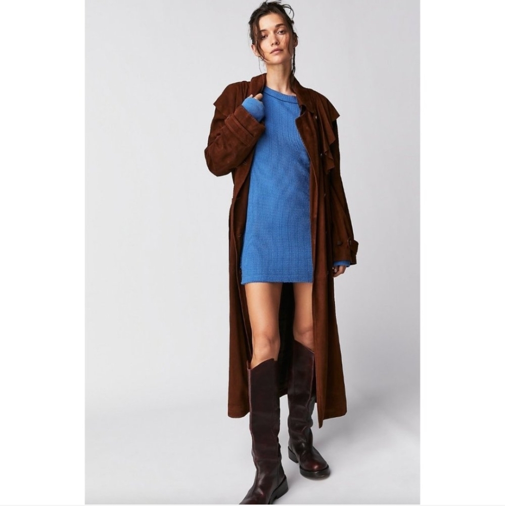 Free People Deep Brown Trench Coat